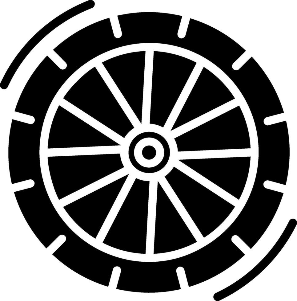 Tyre Glyph Icon Design vector