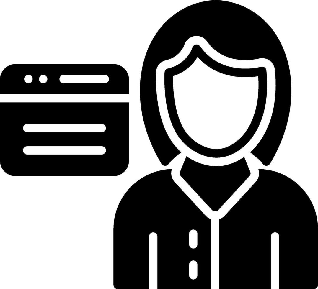 Web Page Glyph Icon Design vector