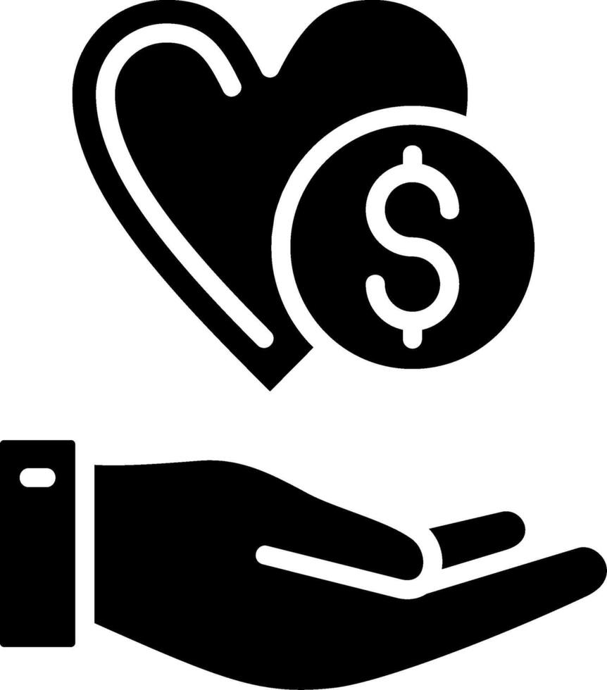 Donation Glyph Icon Design vector