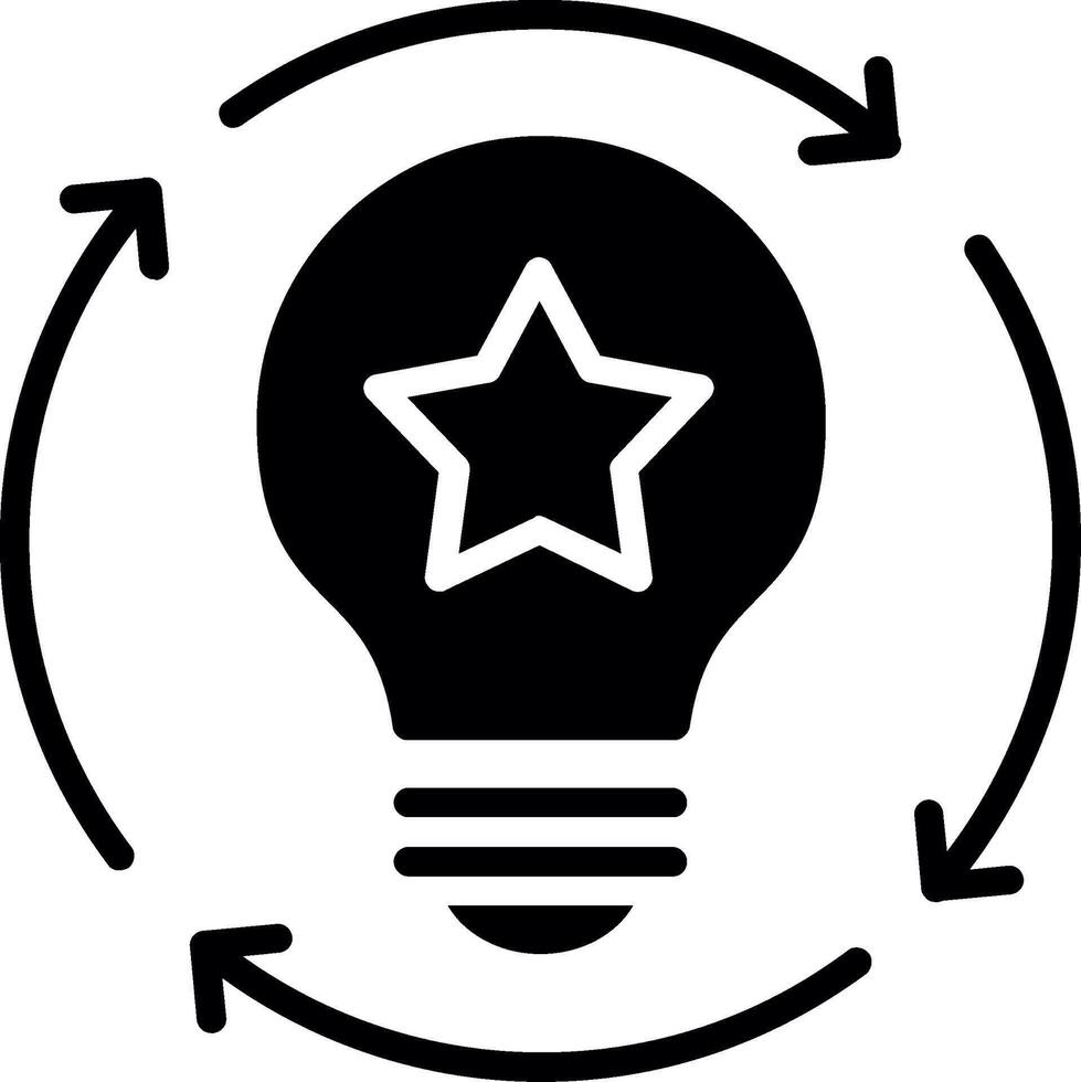 Creative Process Glyph Icon Design vector