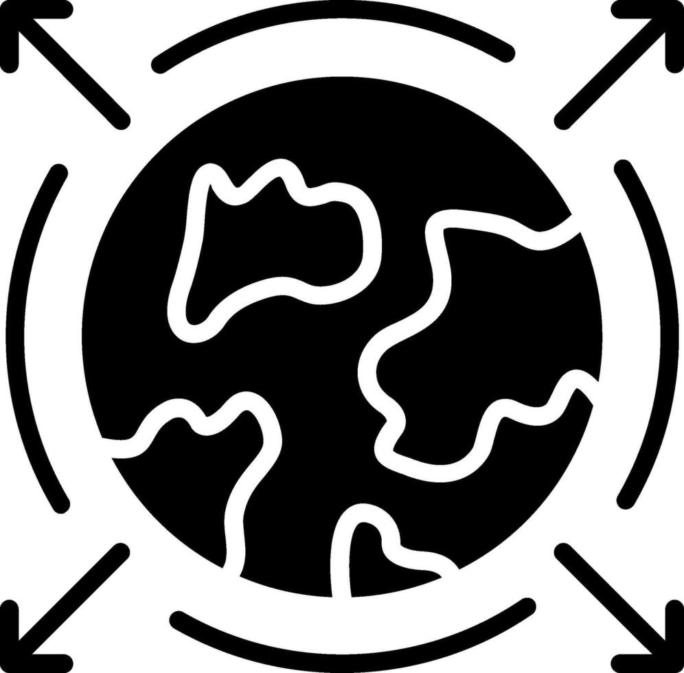 Global distribution Glyph Icon Design vector
