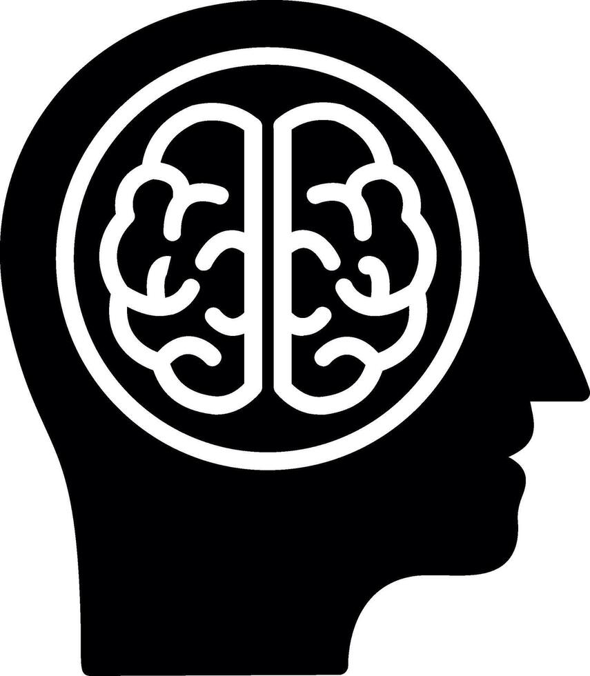 Head Glyph Icon Design vector