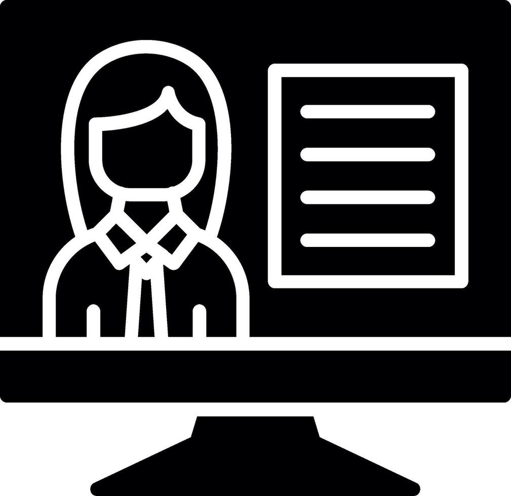 OnGlyph class Glyph Icon Design vector