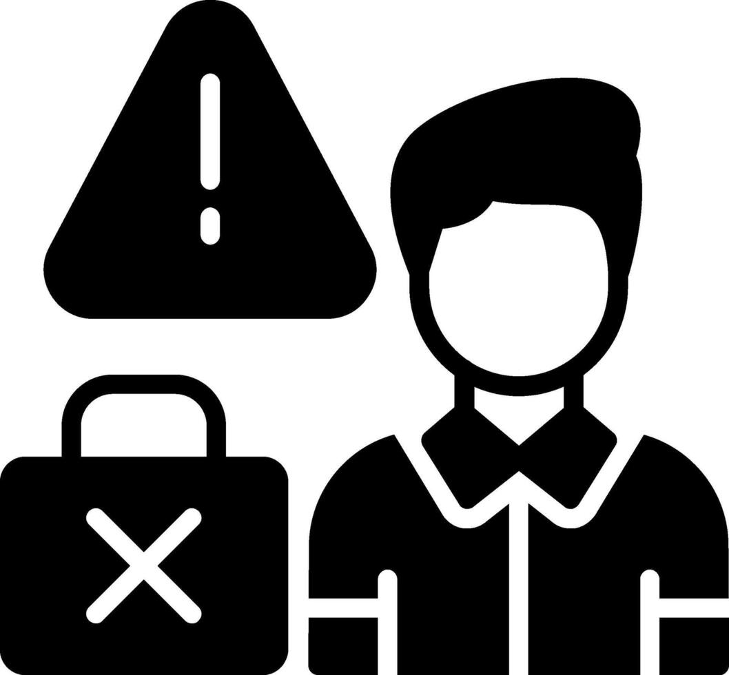 Unemployed Glyph Icon Design vector