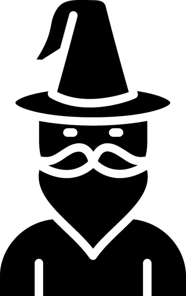 Wizard Glyph Icon Design vector