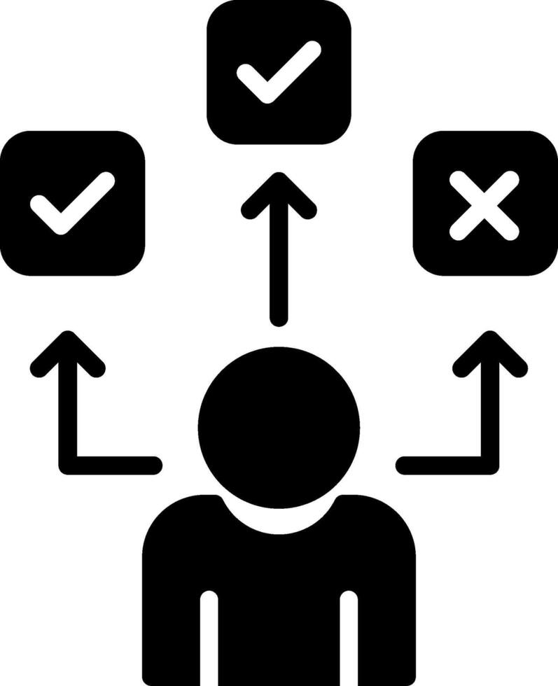 Decision choice Glyph Icon Design vector