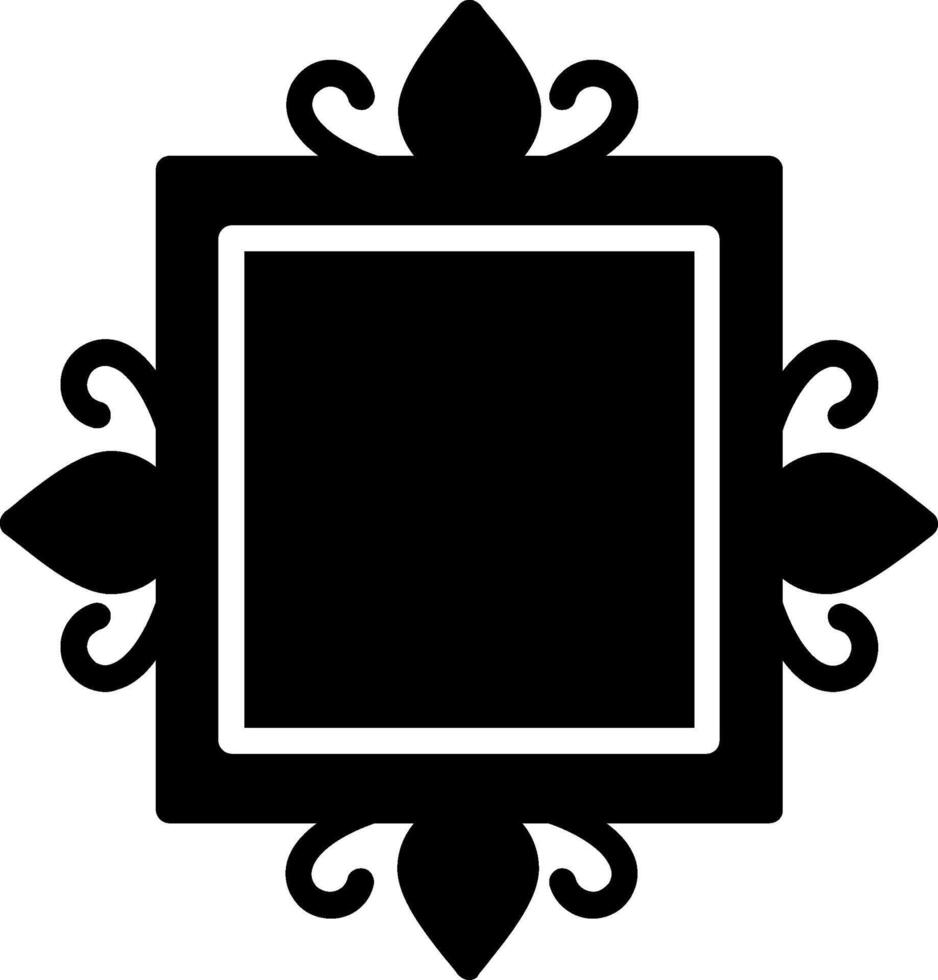 Frame Glyph Icon Design vector