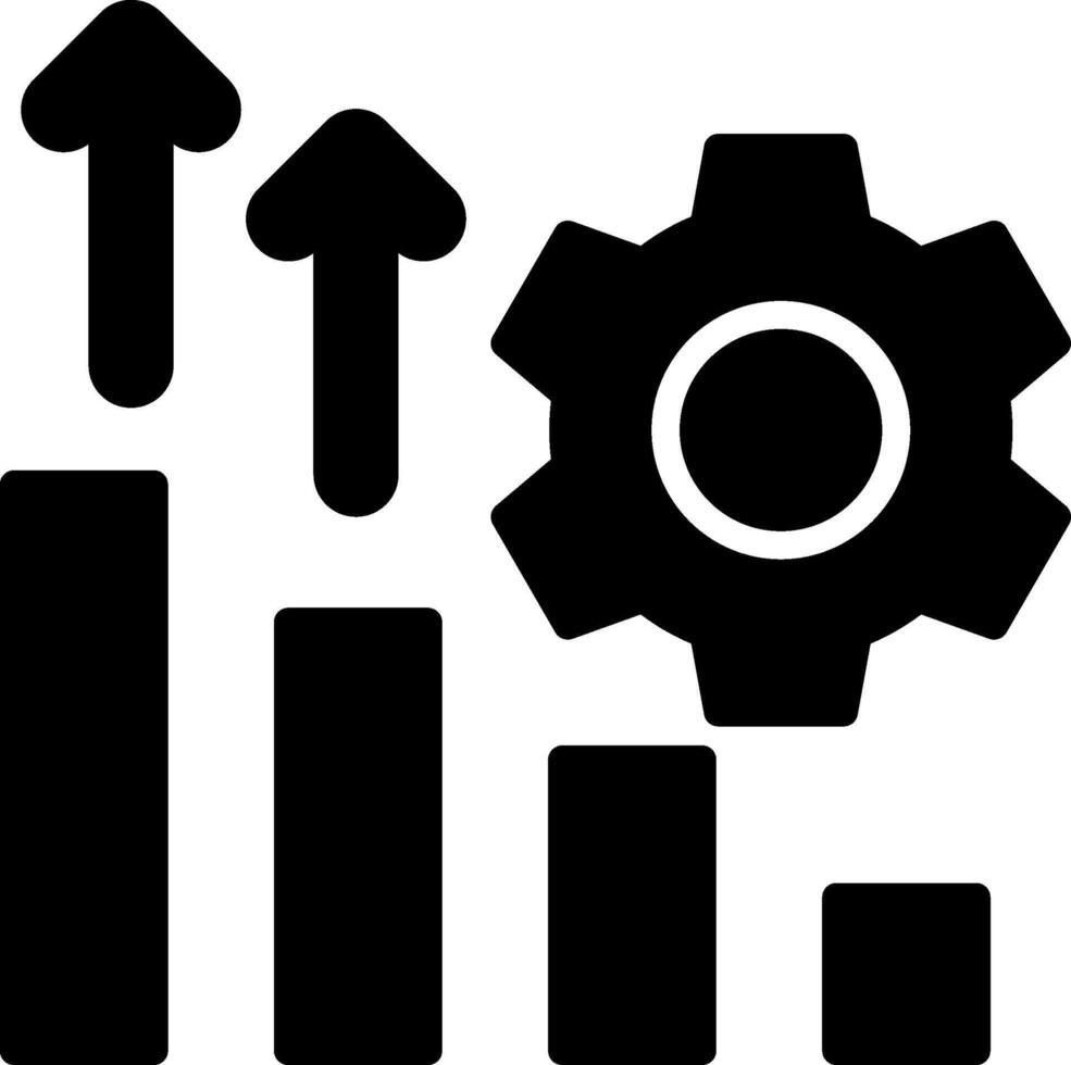 Graph Glyph Icon Design vector