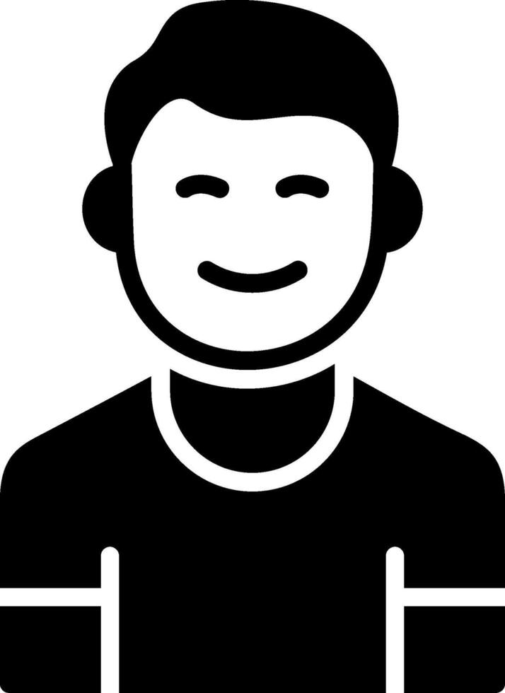 Man Glyph Icon Design vector