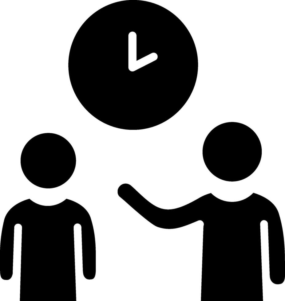 Meeting Glyph Icon Design vector