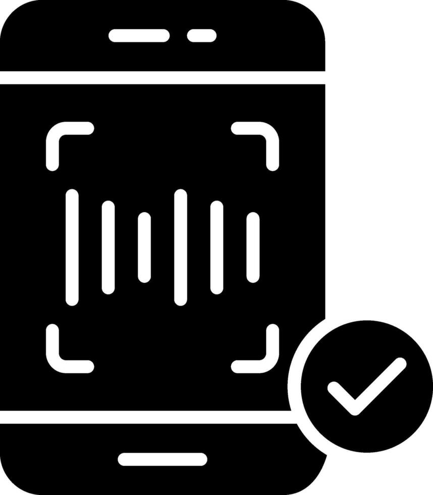Recognition Glyph Icon Design vector