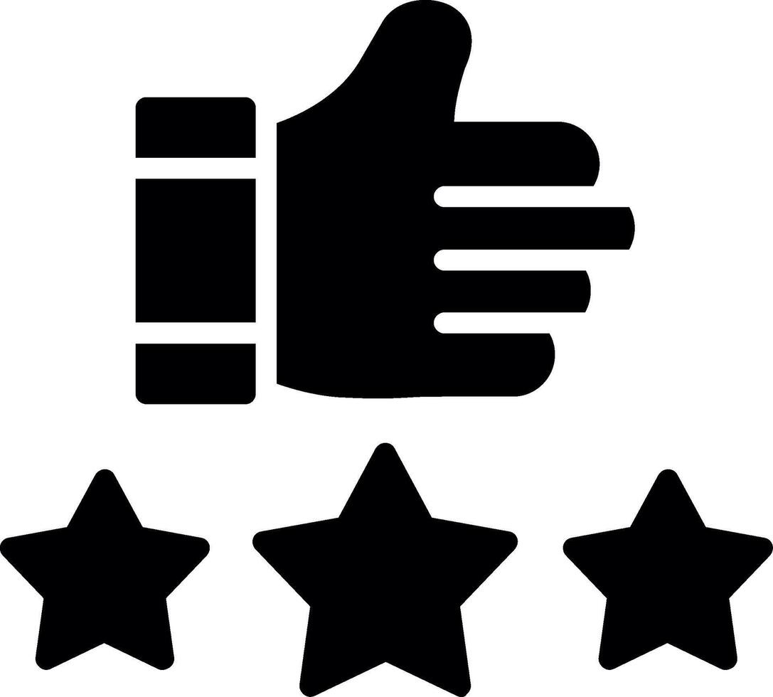 Rating Glyph Icon Design vector