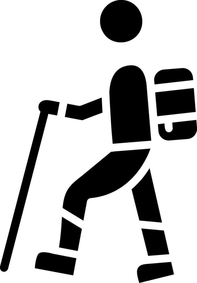 Trekker Glyph Icon Design vector