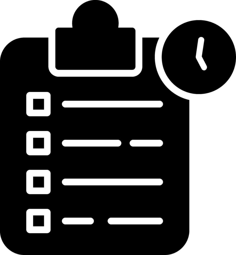 Waiting list Glyph Icon Design vector