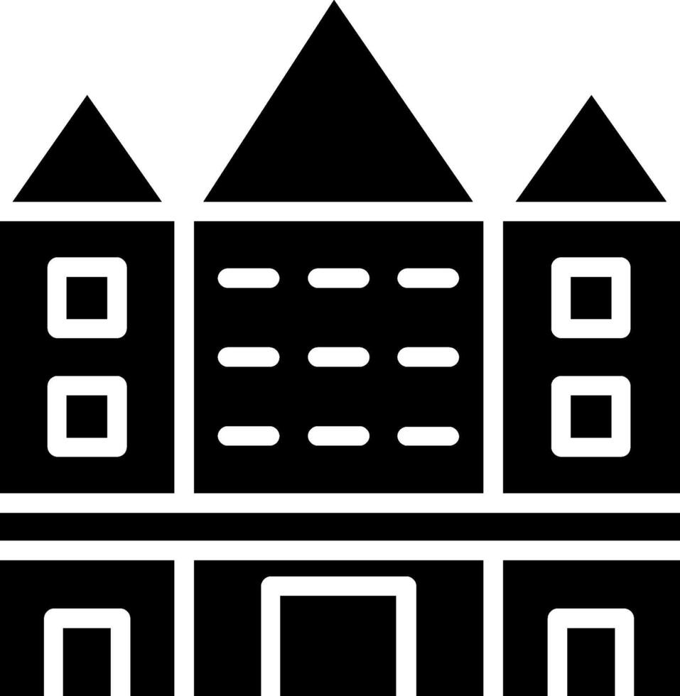 Buckingham Palace Glyph Icon Design vector