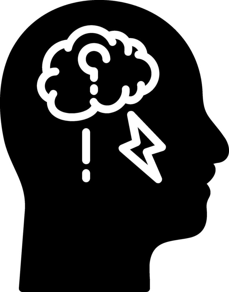 Anxiety Glyph Icon Design vector