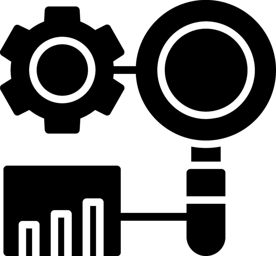 Diagnostic Glyph Icon Design vector