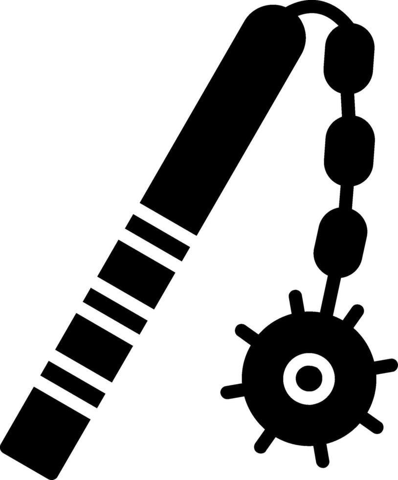Mace Glyph Icon Design vector