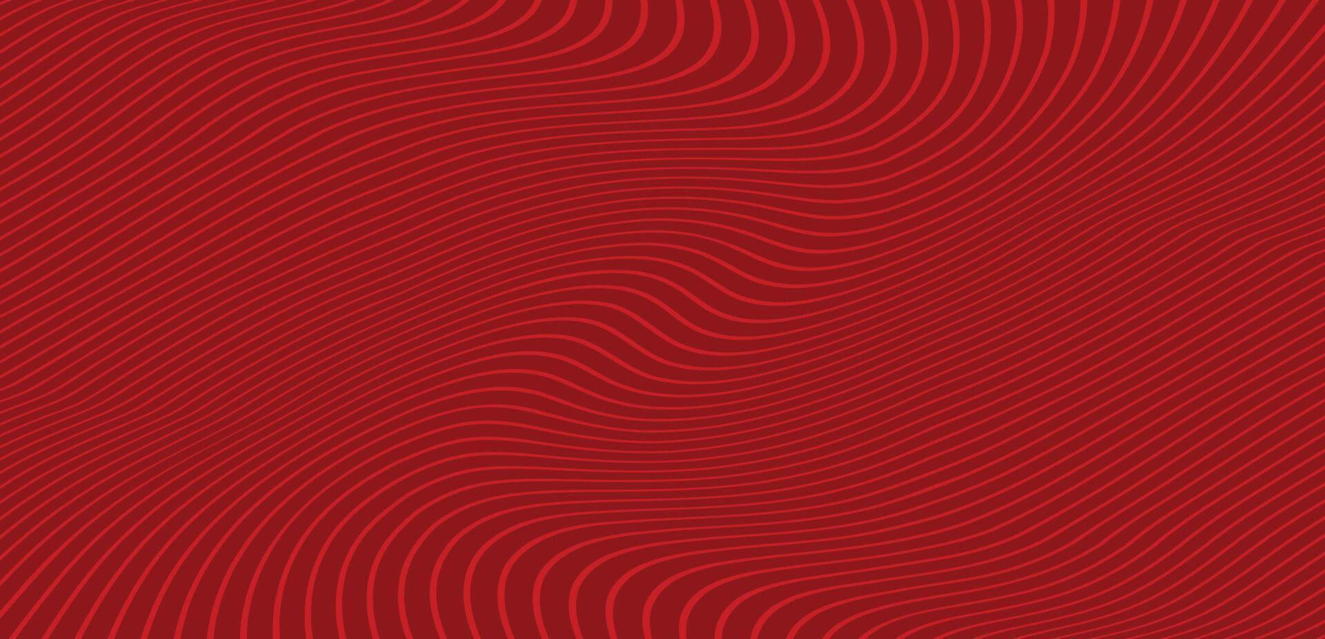 red wavy lines background vector