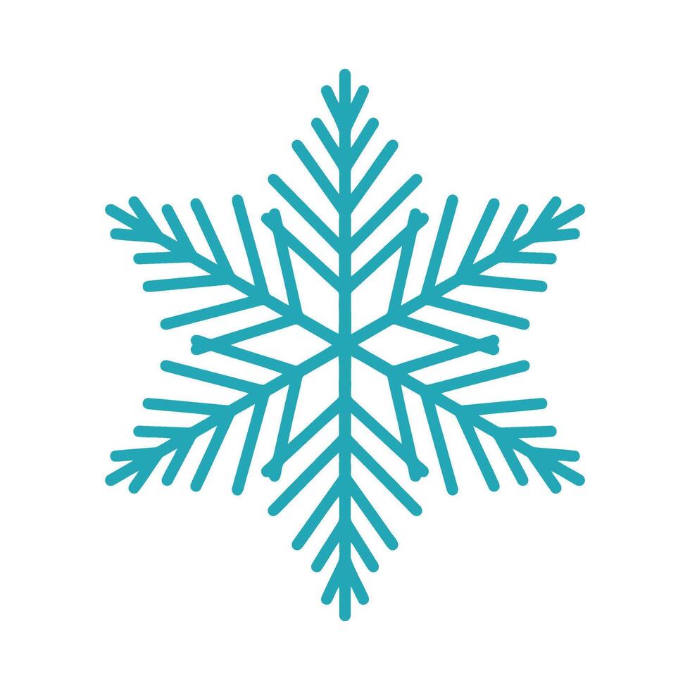 Beautiful snowflake, detailed hand drawn illustration. Graphic outline doodle drawing. Christmas and New Year symbol. Unique snowflake silhouette icon for frosty winter designs. vector