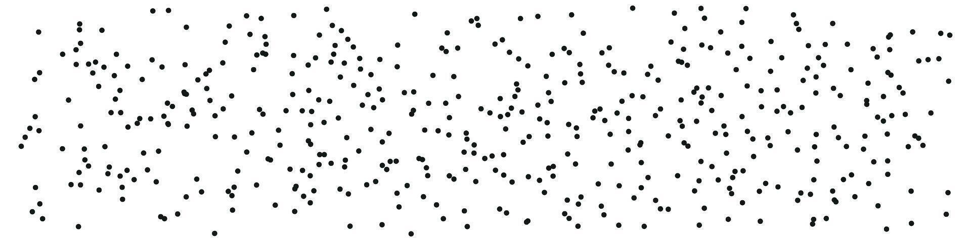 Seamless random dot pattern with small, irregular polka dots. Black and white background with textured. Flat illustration isolated vector