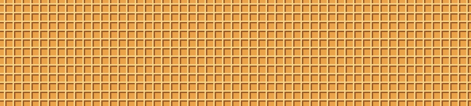 Waffle cone texture with ice cream and wafer backgrounds. Flat illustration isolated on white background. vector