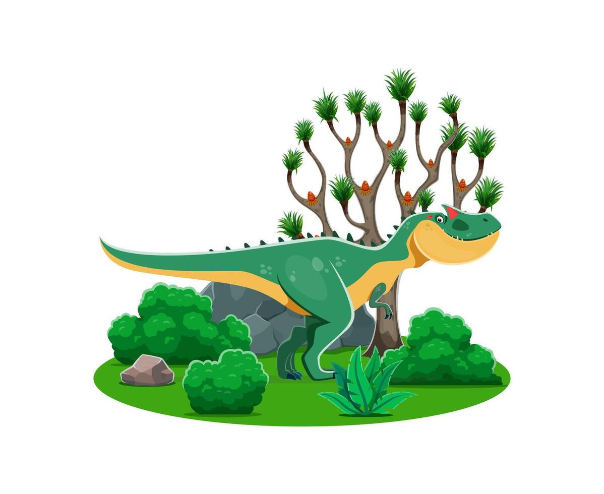 Allosaurus prehistoric dinosaur animal character vector