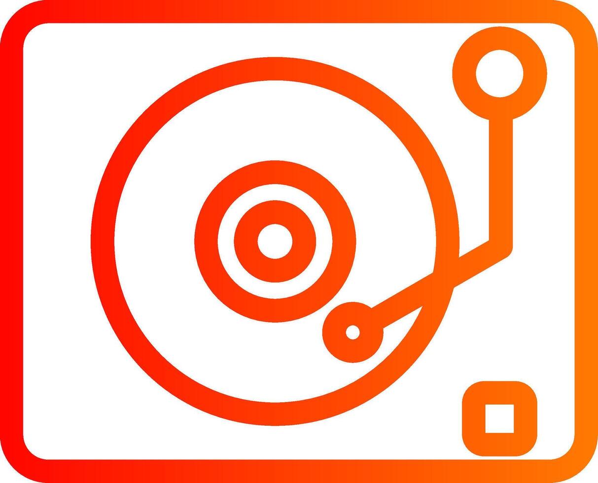 Lp Player Colorful Icon vector
