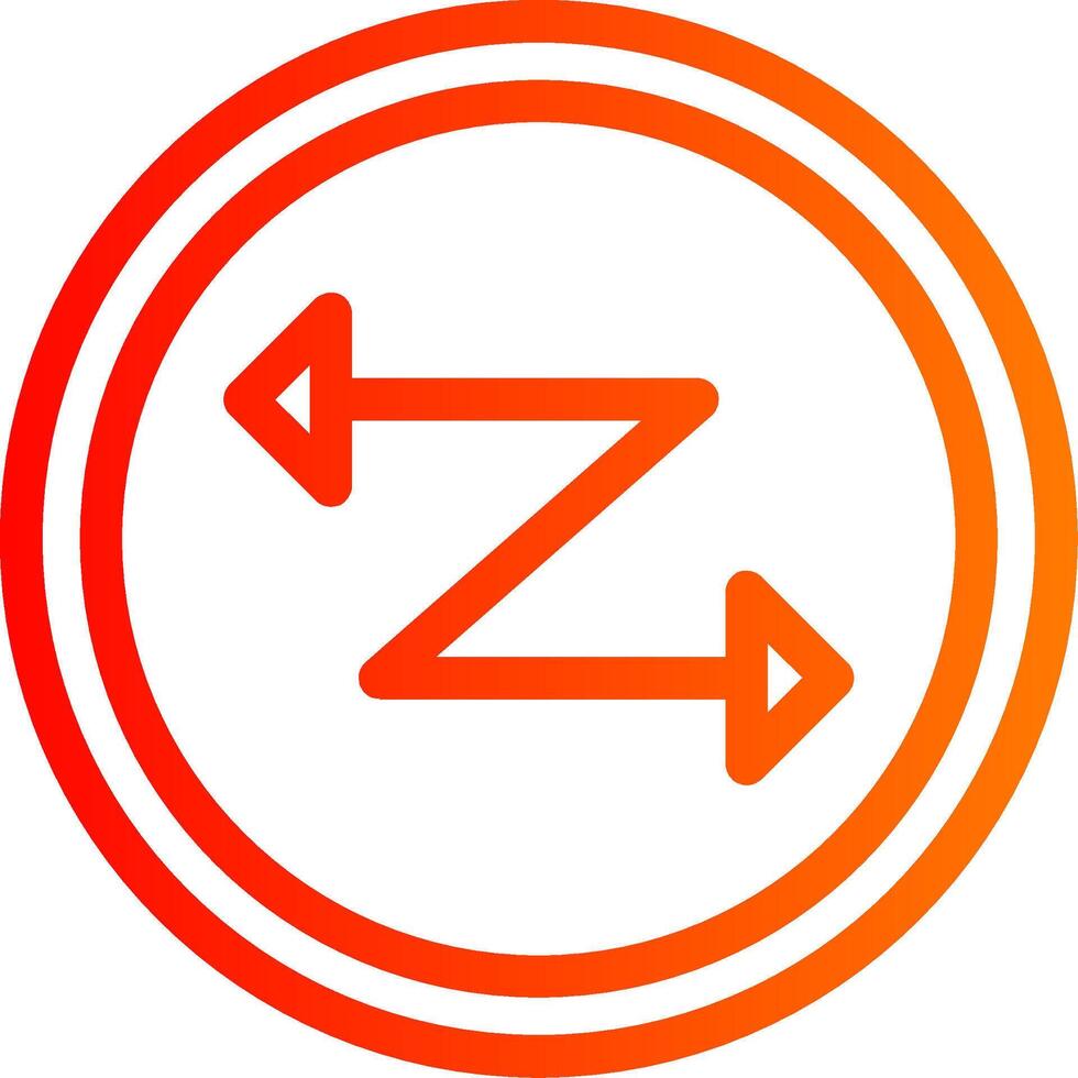 Zig Zag Colorful Icon vector