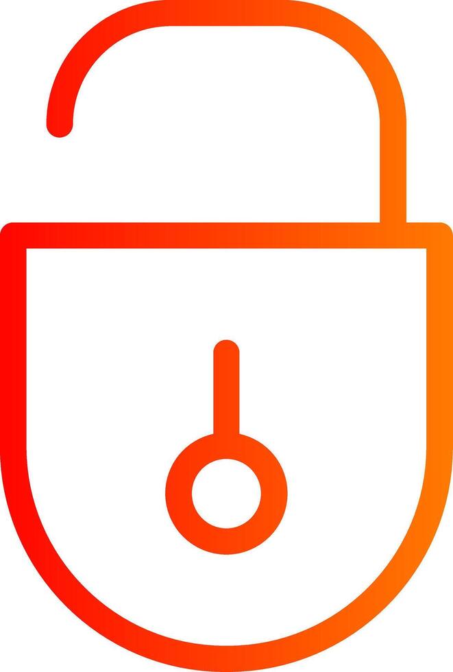 Unlock Colorful Icon vector