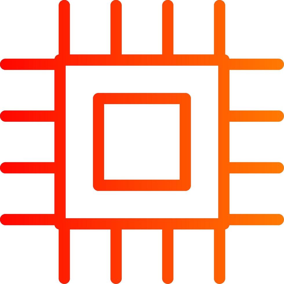 Cpu Colorful Icon vector