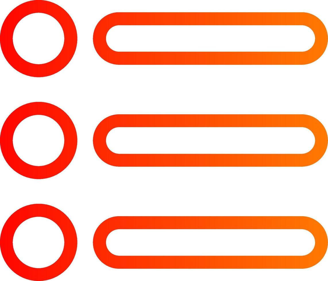 List Colorful Icon vector