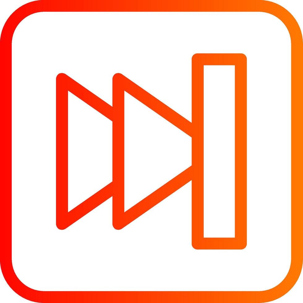 Skip Button Colorful Icon vector