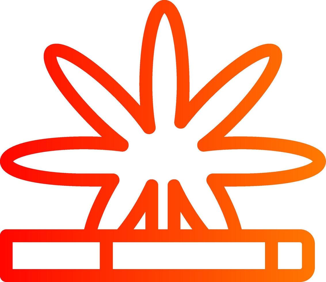 Weed Leaf Colorful Icon vector