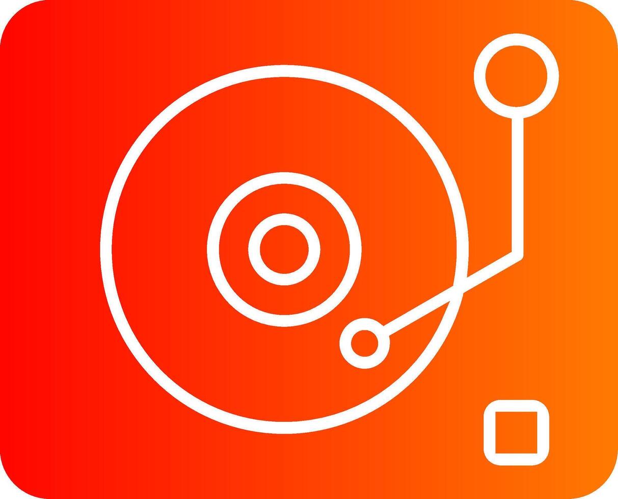 Lp Player Colorful Icon vector