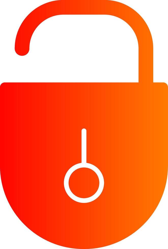 Unlock Colorful Icon vector