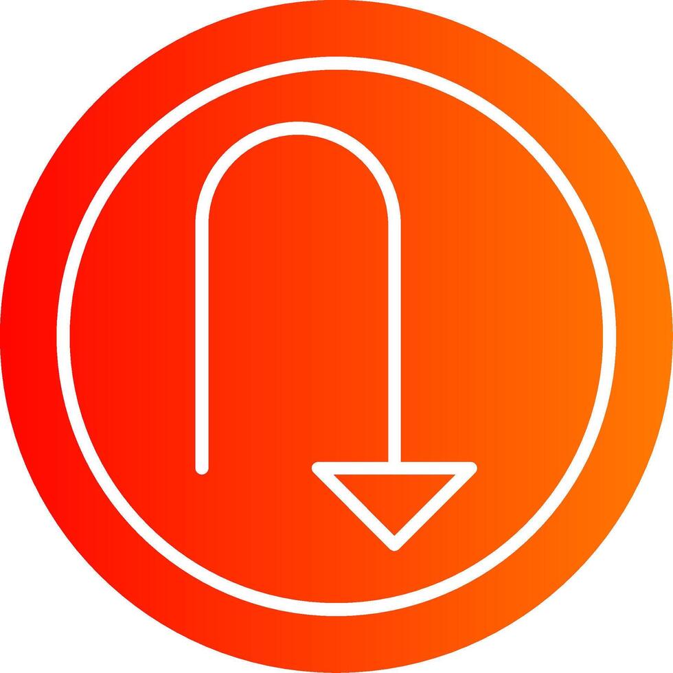 Down Arrow Colorful Icon vector