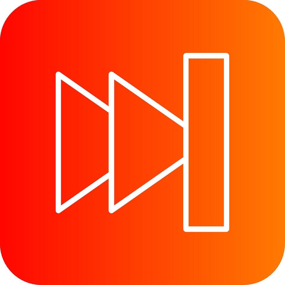 Skip Button Colorful Icon vector