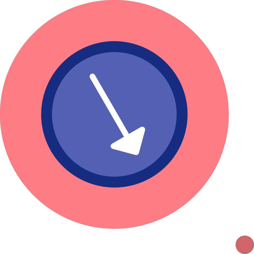 Right Down Colorful Icon vector