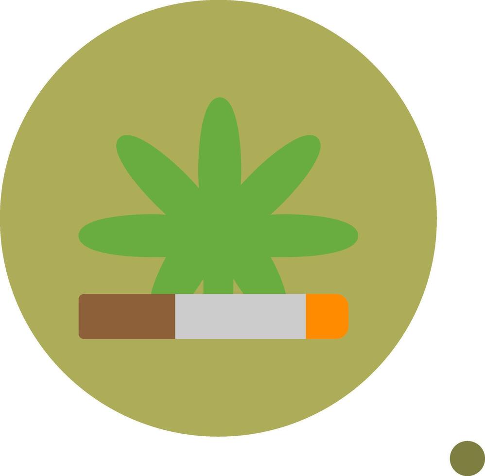 Weed Leaf Colorful Icon vector