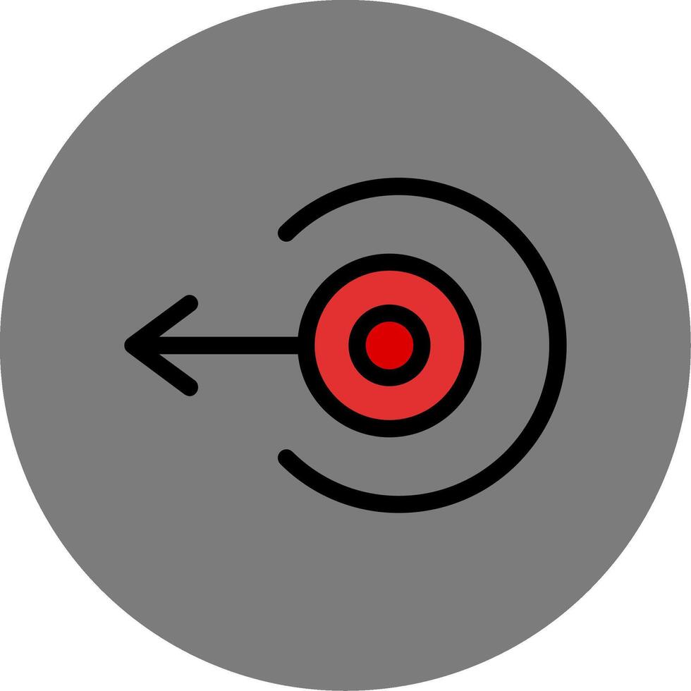 Left Arrow Colorful Icon vector