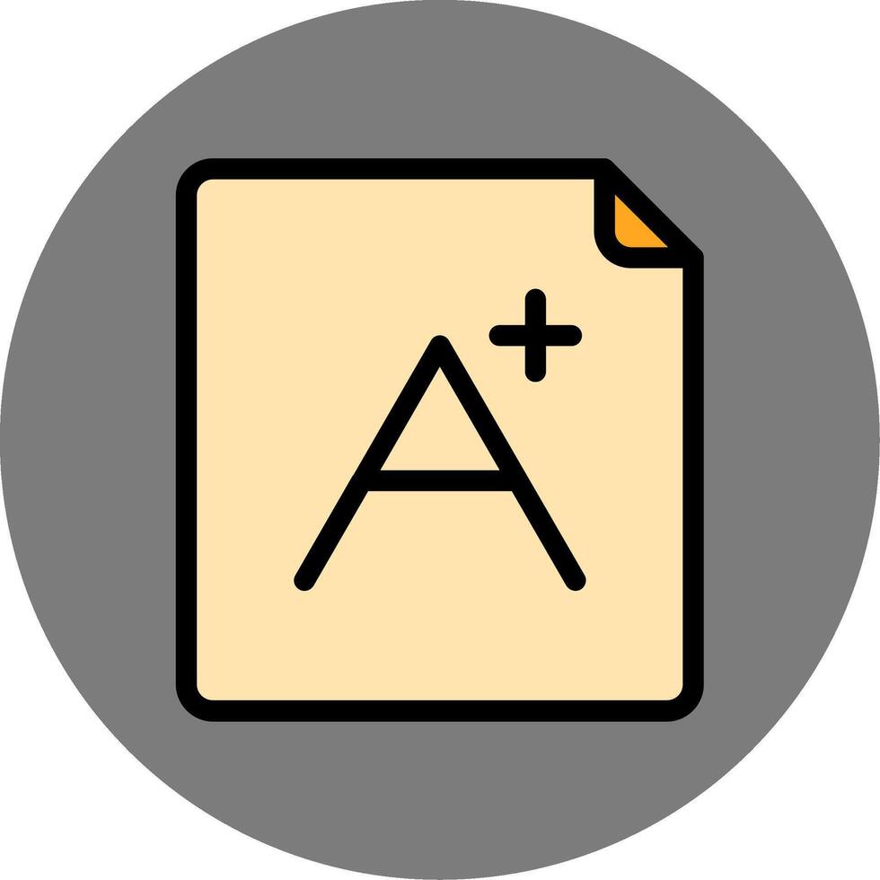 Grade Colorful Icon vector