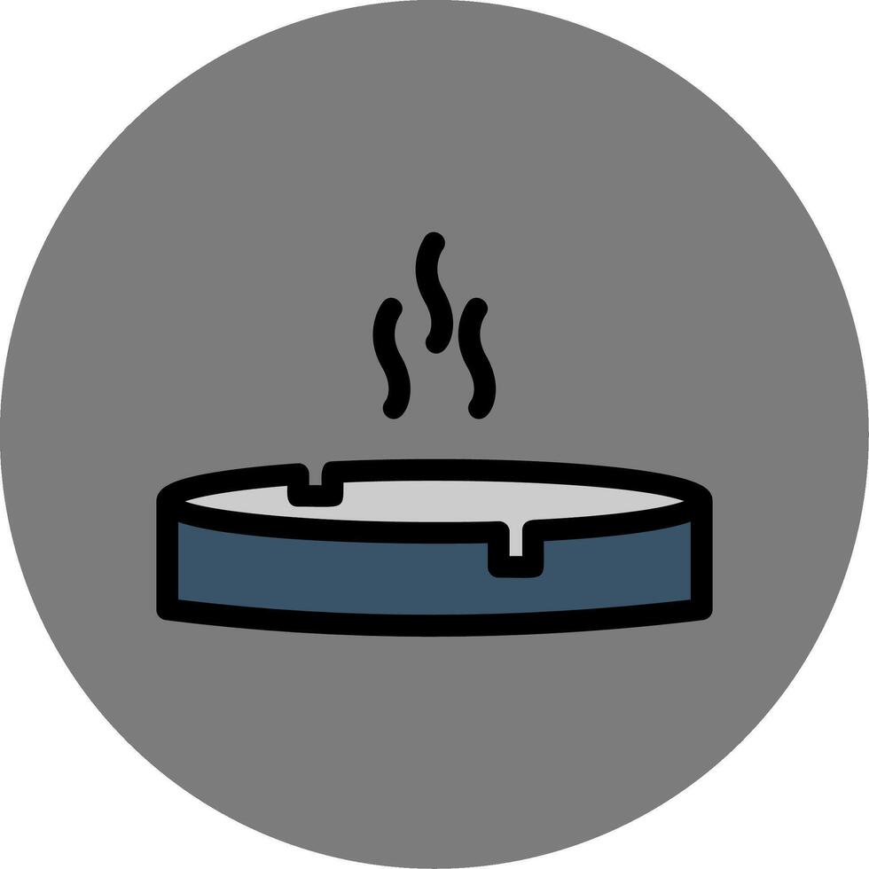 Ashtray Colorful Icon vector