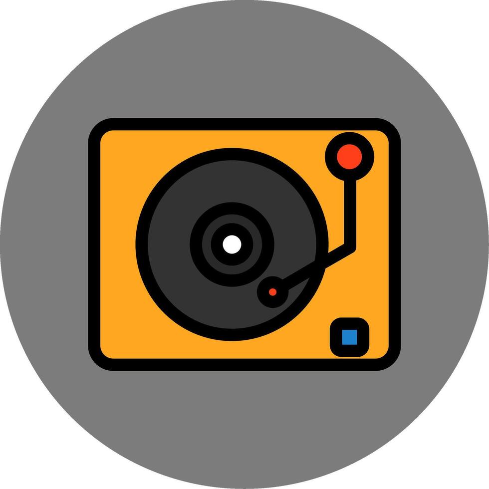 Lp Player Colorful Icon vector