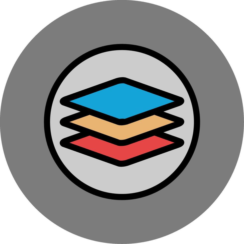 Layers Colorful Icon vector