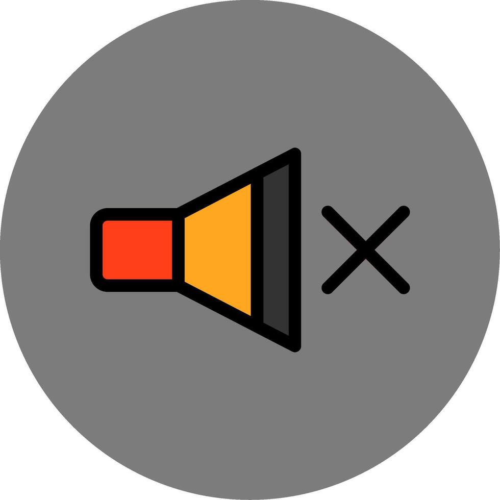 Mute Colorful Icon vector