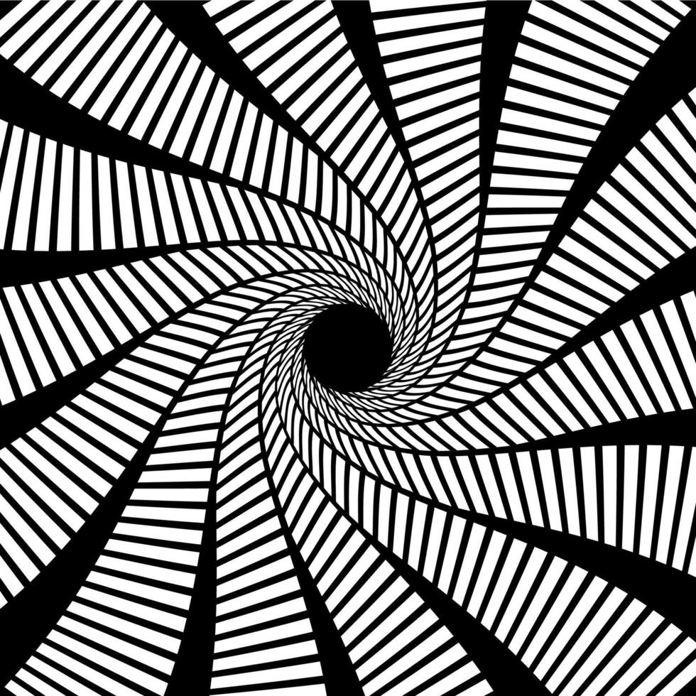 Concentric hypnotic spiral, psychedelic swirl vector