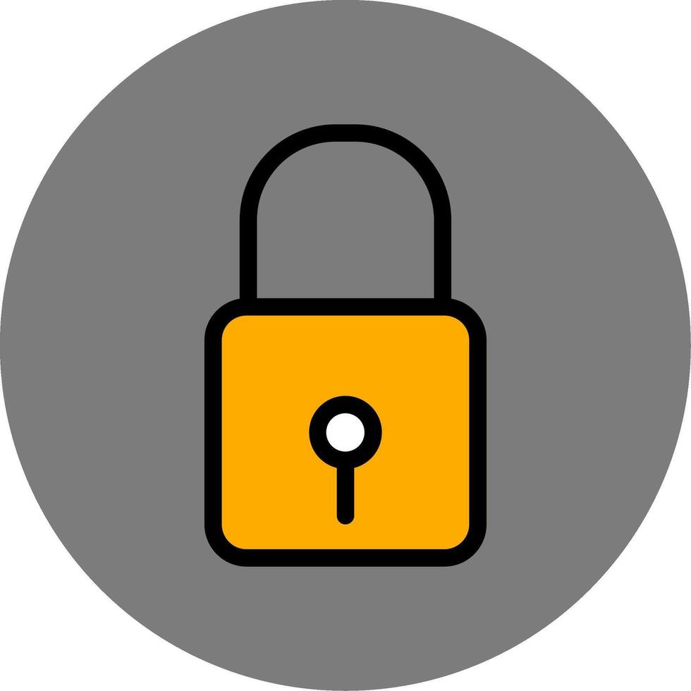 Lock Colorful Icon vector
