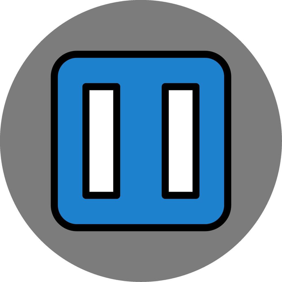 Pause Button Colorful Icon vector
