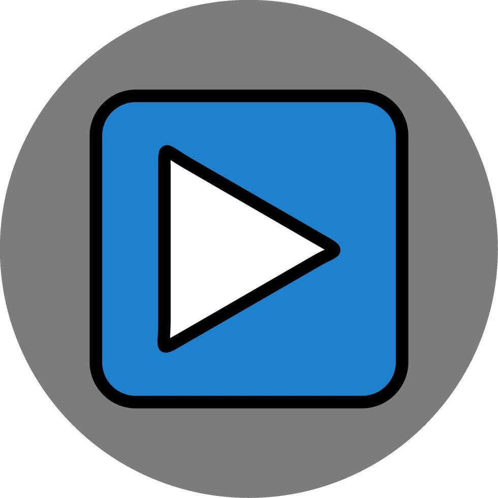 Play Button Colorful Icon vector